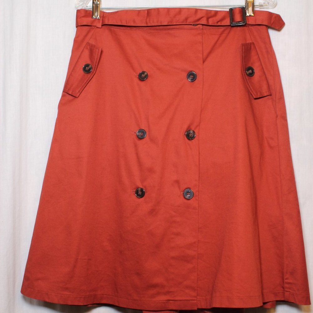 Comme To Burnt Orange Skirt with Pockets